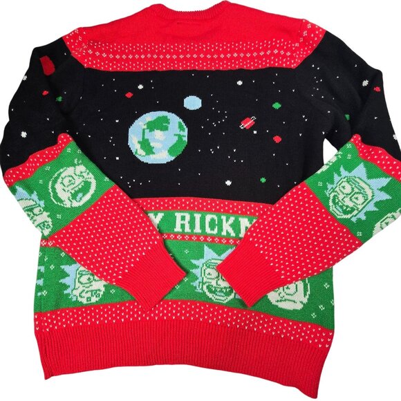 Rick & Morty "Merry Rickmas" Adult Swim Christmas Sweater Large - Picture 3 of 8